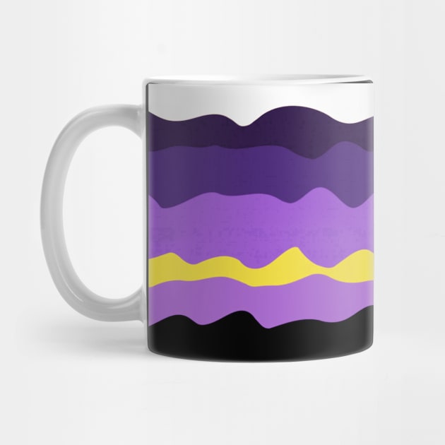 Nonbinary Pride Abstract Wavy Layered Colors by VernenInk